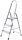 MUNK Stehleiter einseitig 11124 silber 3 Stufen, H: 134,0 cm