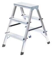 MUNK Klapptritt 11163 silber 2x 3 Stufen, H: 64,0 cm