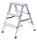 MUNK Klapptritt 11163 silber 2x 3 Stufen, H: 64,0 cm