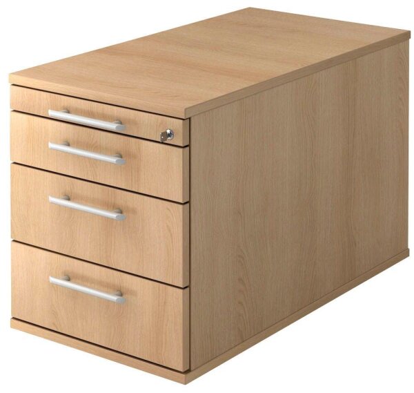 HAMMERBACHER Solid TC30 Rollcontainer eiche 4 Auszüge 42,8 x 80,0 x 51,2 cm