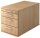 HAMMERBACHER Solid TC30 Rollcontainer eiche 4 Auszüge 42,8 x 80,0 x 51,2 cm