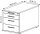 HAMMERBACHER Solid TC30 Rollcontainer eiche 4 Auszüge 42,8 x 80,0 x 51,2 cm