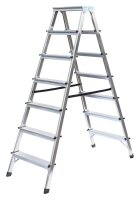 MUNK Stehleiter beidseitig 11167 silber 2x 7 Stufen, H:...