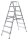 MUNK Stehleiter beidseitig 11167 silber 2x 7 Stufen, H: 151,0 cm