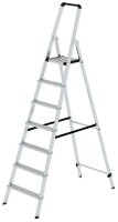 MUNK Stehleiter einseitig 11227 silber 7 Stufen, H: 225,0 cm