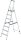 MUNK Stehleiter einseitig 11227 silber 7 Stufen, H: 225,0 cm