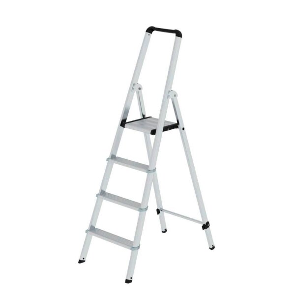 MUNK Stehleiter einseitig 11224 silber 4 Stufen, H: 93,0 cm