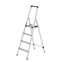 MUNK Stehleiter einseitig 11224 silber 4 Stufen, H: 93,0 cm