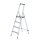 MUNK Stehleiter einseitig 11224 silber 4 Stufen, H: 93,0 cm