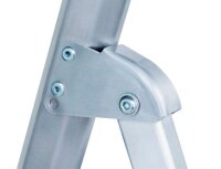 MUNK Stehleiter einseitig 11225 silber 5 Stufen, H: 178,0 cm