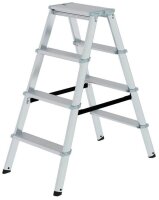 MUNK Stehleiter beidseitig 11234 silber 2x 4 Stufen, H:...