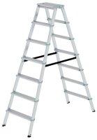 MUNK Stehleiter beidseitig 11237 silber 2x 7 Stufen, H:...