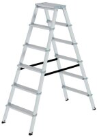 MUNK Stehleiter beidseitig 11236 silber 2x 6 Stufen, H:...