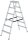 MUNK Stehleiter beidseitig 11236 silber 2x 6 Stufen, H: 139,0 cm