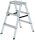 MUNK Klapptritt 11233 silber 2x 3 Stufen, H: 69,0 cm