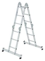 MUNK Gelenkleiter 31322 silber 4x 3 Sprossen, H: 365,0 cm