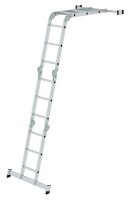 MUNK Gelenkleiter 31322 silber 4x 3 Sprossen, H: 365,0 cm