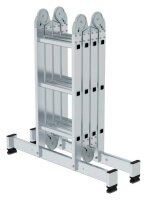 MUNK Gelenkleiter 31322 silber 4x 3 Sprossen, H: 365,0 cm