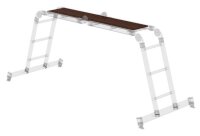 MUNK Gelenkleiter 31322 silber 4x 3 Sprossen, H: 365,0 cm