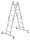 MUNK Gelenkleiter 31322 silber 4x 3 Sprossen, H: 365,0 cm