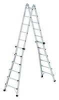 MUNK Gelenkleiter 32019 silber 4x 6 Sprossen, H: 640,0 cm