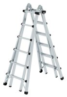 MUNK Gelenkleiter 32019 silber 4x 6 Sprossen, H: 640,0 cm