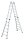 MUNK Gelenkleiter 32019 silber 4x 6 Sprossen, H: 640,0 cm