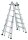 MUNK Gelenkleiter 32019 silber 4x 6 Sprossen, H: 640,0 cm