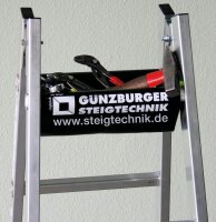 MUNK Stehleiter beidseitig 33028 silber 2x 14 Sprossen,...