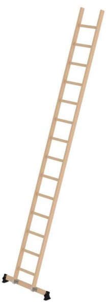 MUNK Anlegeleiter 33118 natur 14 Sprossen, H: 416,0 cm