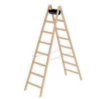 MUNK Stehleiter beidseitig 33216 natur 2x 8 Sprossen, H:...