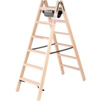 MUNK Stehleiter beidseitig 33812 natur 2x 6 Sprossen, H:...