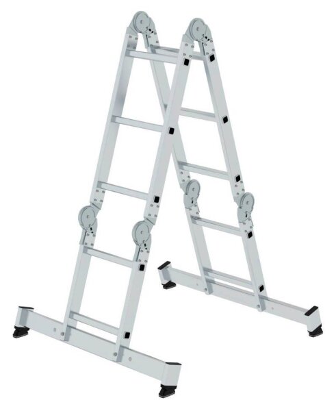 MUNK Gelenkleiter 31320 silber 2x 2 Sprossen, H: 285,0 cm