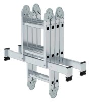MUNK Gelenkleiter 31320 silber 2x 2 Sprossen, H: 285,0 cm
