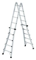 MUNK Gelenkleiter 32017 silber 4x 5 Sprossen, H: 530,0 cm