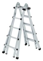 MUNK Gelenkleiter 32017 silber 4x 5 Sprossen, H: 530,0 cm
