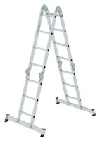 MUNK Gelenkleiter 31324 silber 2x 4 Sprossen, H: 402,0 cm