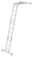 MUNK Gelenkleiter 31324 silber 2x 4 Sprossen, H: 402,0 cm