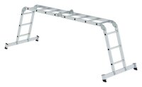 MUNK Gelenkleiter 31324 silber 2x 4 Sprossen, H: 402,0 cm
