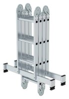 MUNK Gelenkleiter 31324 silber 2x 4 Sprossen, H: 402,0 cm