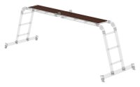 MUNK Gelenkleiter 31324 silber 2x 4 Sprossen, H: 402,0 cm