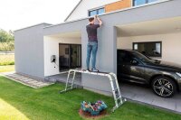 MUNK Gelenkleiter 31324 silber 2x 4 Sprossen, H: 402,0 cm