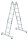 MUNK Gelenkleiter 31324 silber 2x 4 Sprossen, H: 402,0 cm