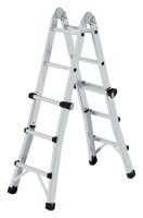 MUNK Gelenkleiter 32013 silber 4x 3 Sprossen, H: 301,0 cm