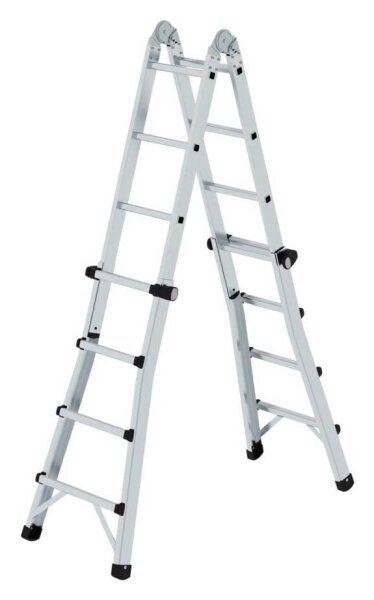 MUNK Gelenkleiter 32015 silber 4x 4 Sprossen, H: 420,0 cm