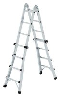 MUNK Gelenkleiter 32015 silber 4x 4 Sprossen, H: 420,0 cm