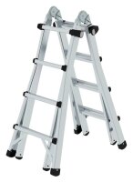 MUNK Gelenkleiter 32015 silber 4x 4 Sprossen, H: 420,0 cm