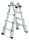 MUNK Gelenkleiter 32015 silber 4x 4 Sprossen, H: 420,0 cm
