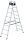 MUNK Stehleiter beidseitig 33016 silber 2x 8 Sprossen, H: 240,0 cm