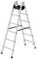 MUNK Stehleiter beidseitig 33012 silber 2x 6 Sprossen, H:...